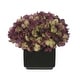 preview thumbnail 20 of 21, Faux Hydrangea in Small Black Cube Ceramic Vase