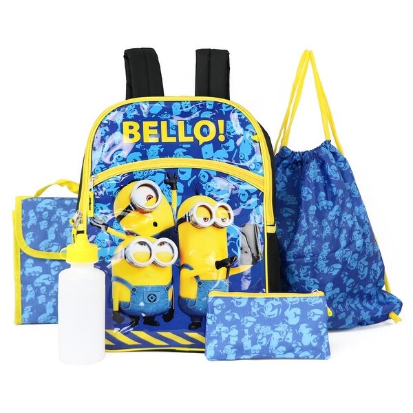Despicable Me Minions 5 Piece Backpack Set