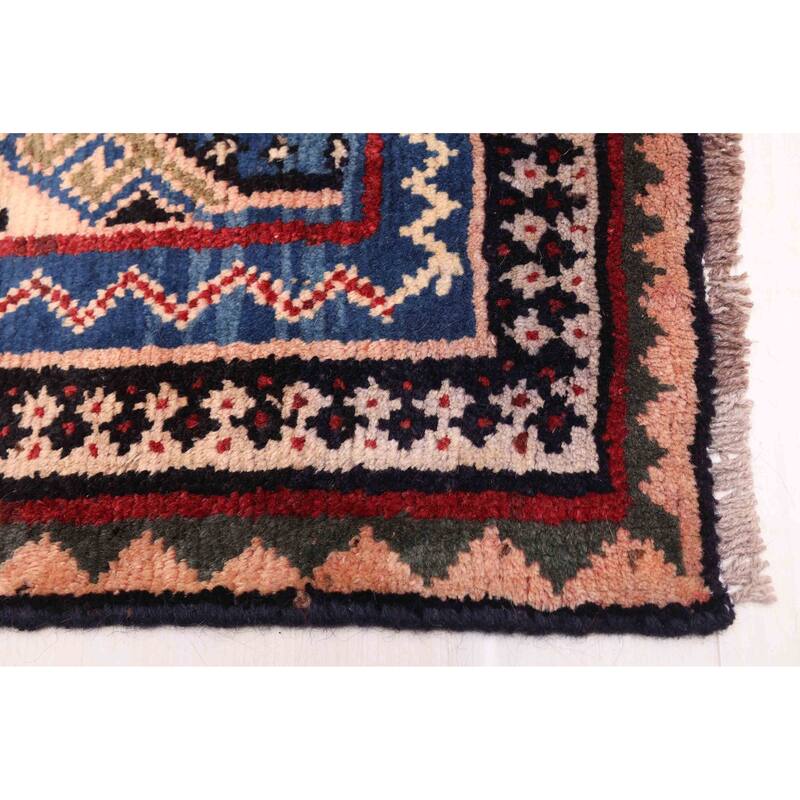 ECARPETGALLERY Hand-knotted Melis Vintage Blue Wool Rug - 4'0 x 6'7