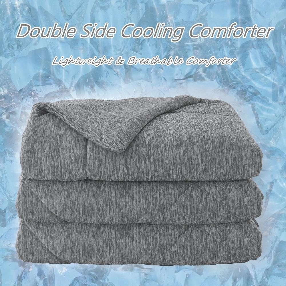 Double Sided Cooling Comforter, Soft Breathable Lightweight Summer Comforter