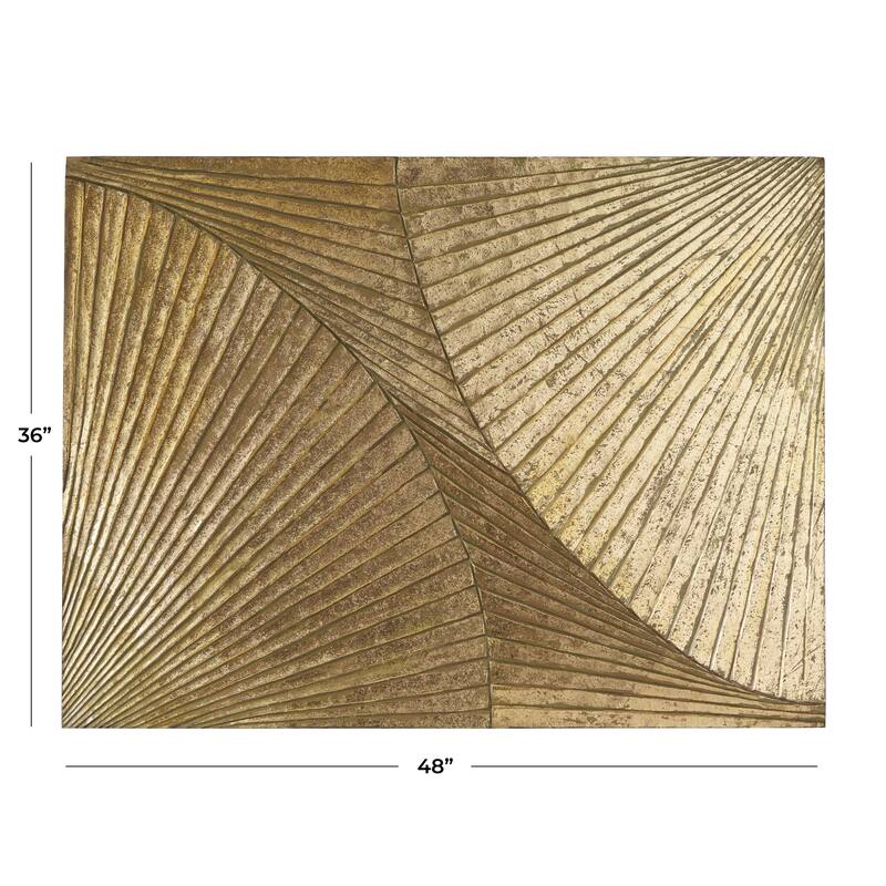 Wood Geometric Carved Radial Home Wall Decor - Gold or Silver - Roche River Decor