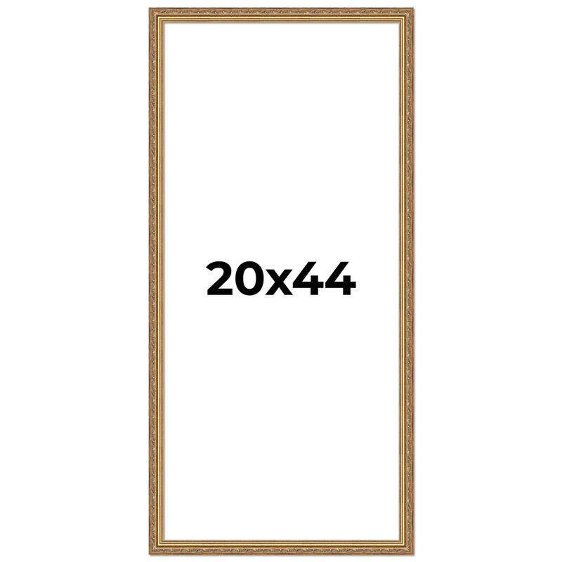 20x44 Frame Red Solid Wood Picture Frame Width 1.75 Inches | Interior Frame Depth 1 13/16 Inches