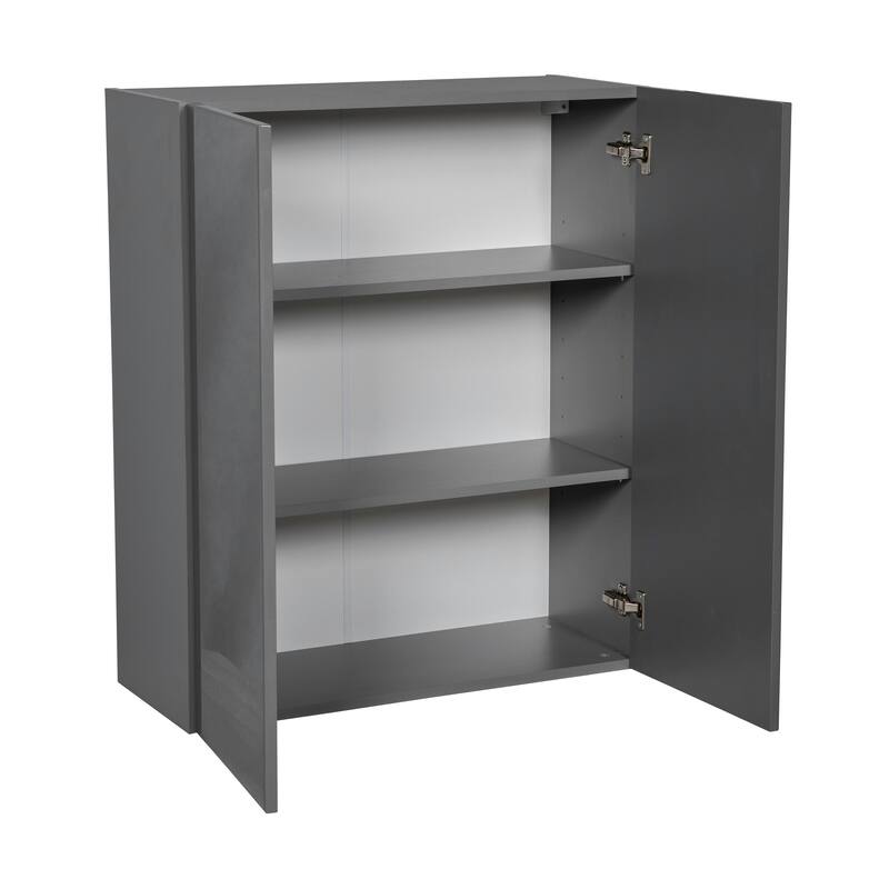 33" x 36" Wall Cabinet-Double Door-Grey - 33 x 36 x 12