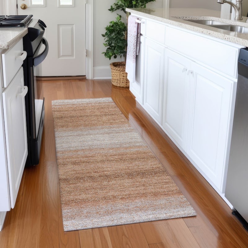 Premium Washable Super Soft Farmhouse Ombre Mayfield Rug - Copper - 2'3" x 7'6"
