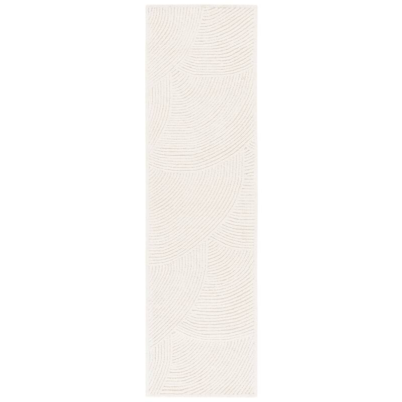 SAFAVIEH Handmade Textural Yesenia Contemporary Wool Rug - 2'3" x 8' Runner - Ivory