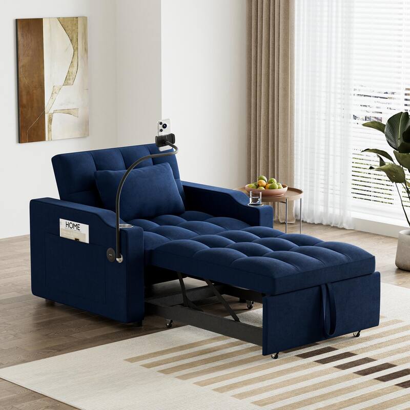 Ouyessir 3 in 1 Multi-Functional Convertible Single Sleeper Sofa Bed for Small Living Spaces
