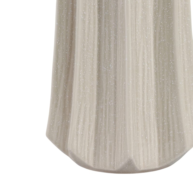 Ceramic Vase with Sculptural Swirl Design and Textured Detailing