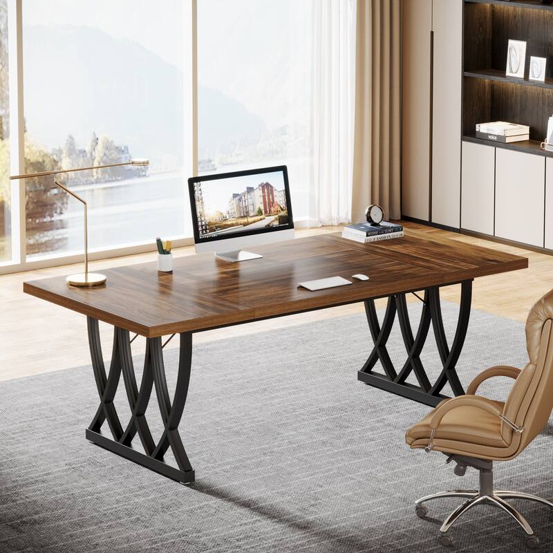 71'' Executive Computer Desk Writing Table for Home Office