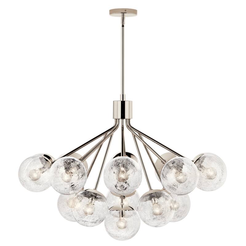 Kichler Lighting Silvarious Crackle Glass Convertible Chandelier