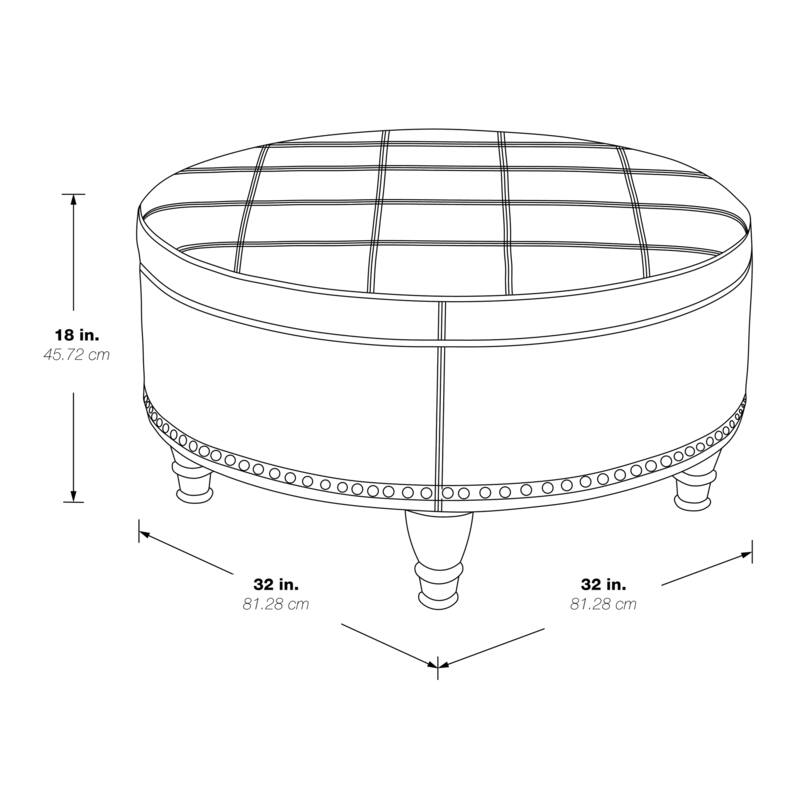 Copper Grove Payara Round Storage Ottoman