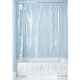 mDesign Premium Waterproof Vinyl Shower Curtain Liner, 10 Guage - Clear Frost