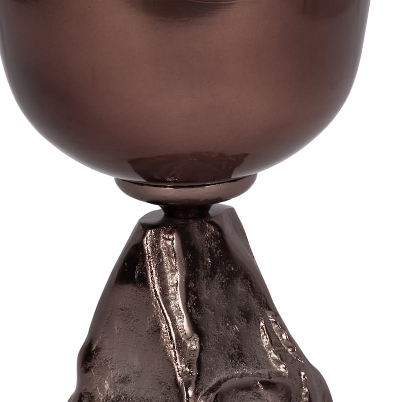 Sagebrook Home Glass Metallic Round 2Tone Chalice Vase