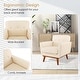 preview thumbnail 6 of 18, Costway Modern Accent Chair Upholstered Linen Fabric Armchair with - See Details