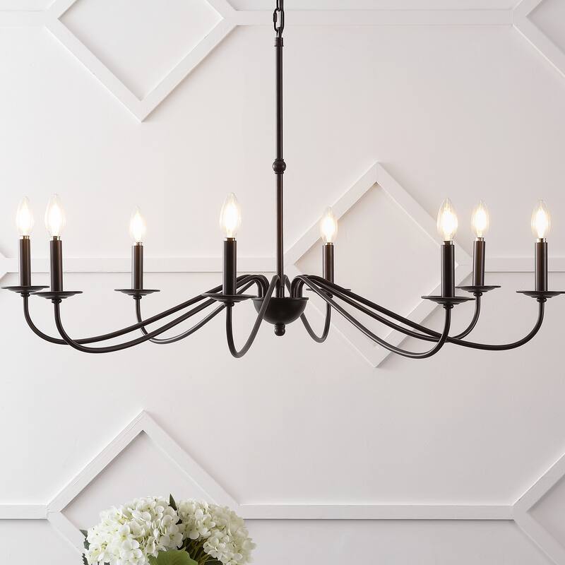 34.75" 6-Light Iron LED Chandelier, by JONATHAN Y