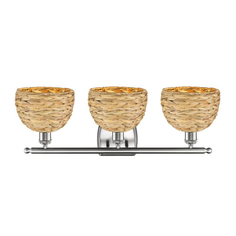 Innovations Lighting 516-3W-12-28 Woven Rattan Vanity Woven Rattan 3