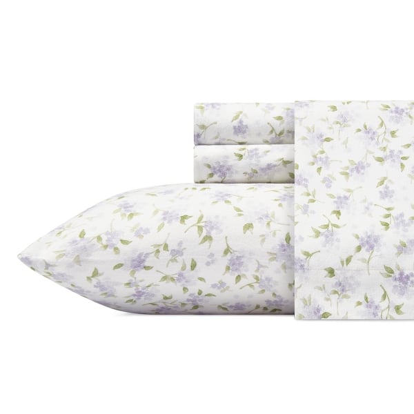 Laura Ashley Cotton Flannel Deep Pocket Bed Sheet Sets On Sale Overstock 4458640 Laura ashley x 2 rolls cosmos floral wallpaper (same batch no. laura ashley