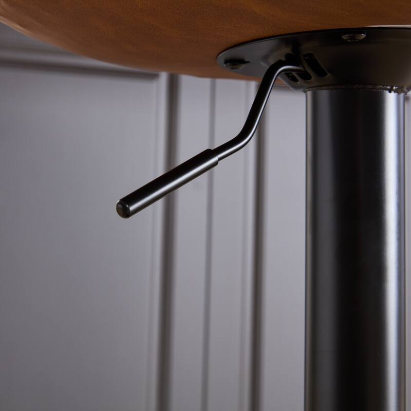 Adjustable Swivel PU Leather Upholstered Bar Stools