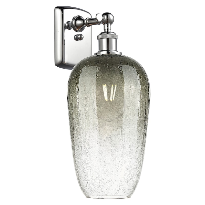 Innovations Lighting 516-1W-16-7 Brookhaven Flute Sconce Brookhaven - Polished Chrome / Slate