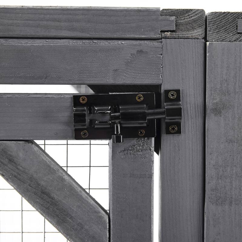 Roomfitters Outdoor Cat House Catio Enclosure Double Door Balcony Playpen with Platforms and Condos for 1-3 Cats