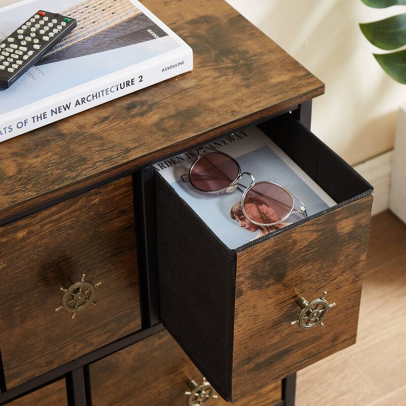 5 Drawers Furniture Storage Chest For Clothing Organization,Brown