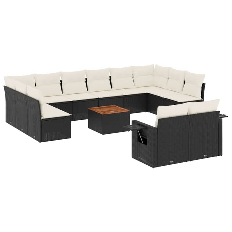 vidaXL Garden Sofa Set PE rattan Large Modular Garden Sofa Set