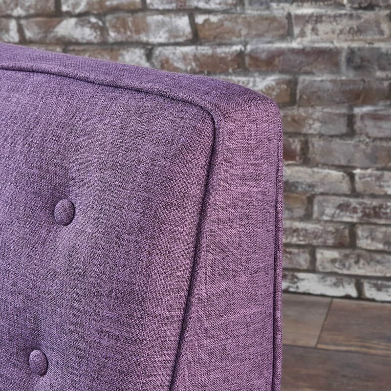 Mervynn Mid-Century Modern Button Tufted Fabric Recliner by Christopher Knight Home