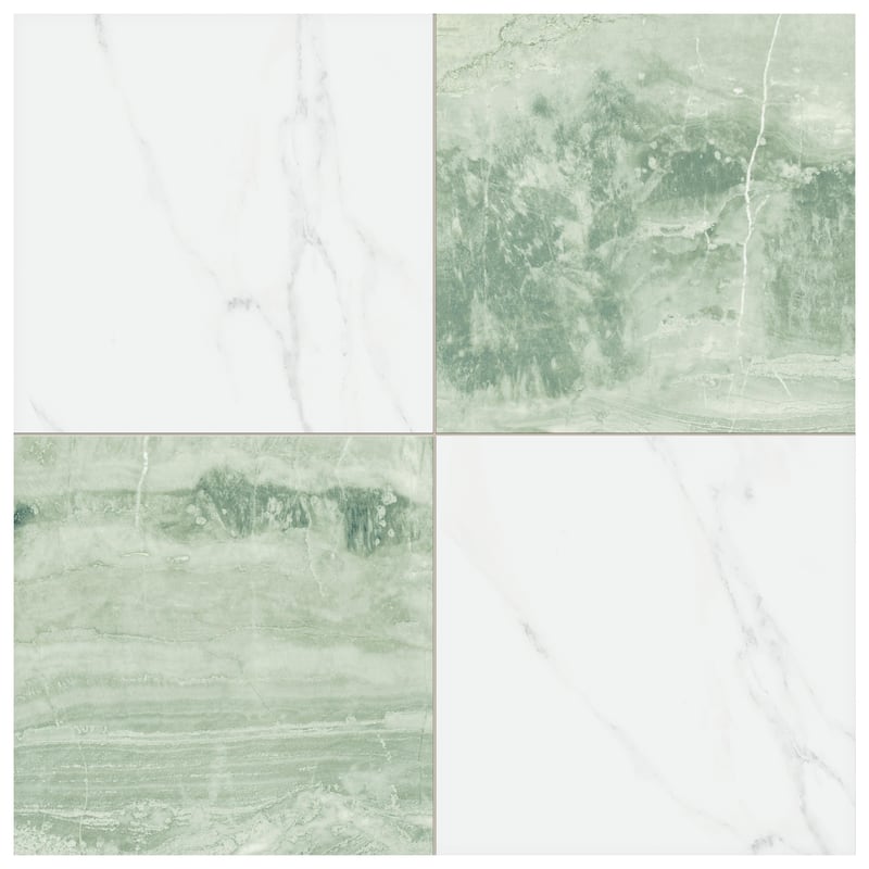 Merola Tile Marbilia Chess Jungle 17-3/8" x 17-3/8" Porcelain Floor and Wall Tile