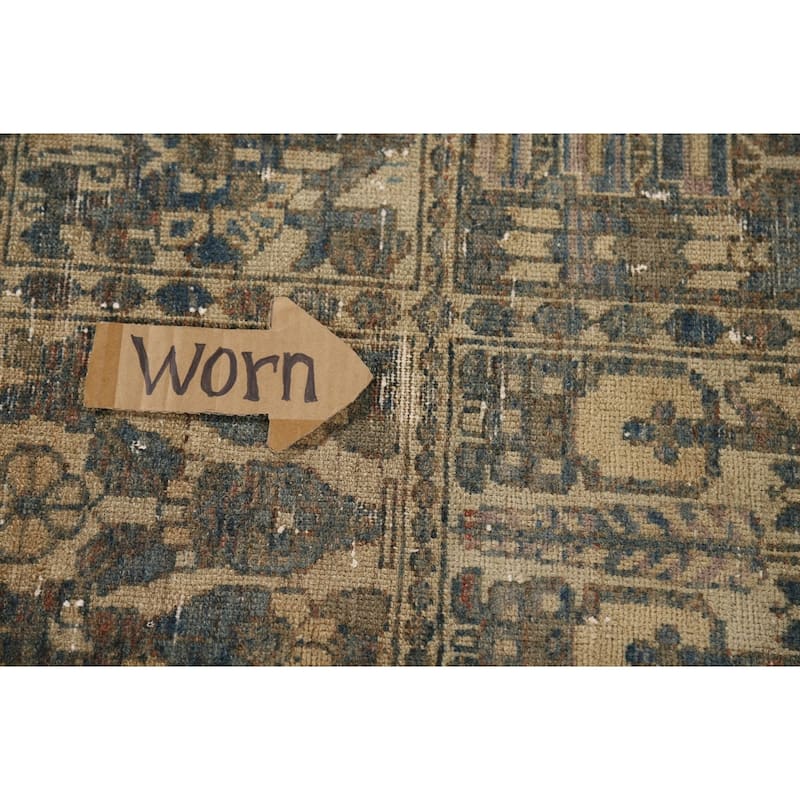 Distressed Bakhtiari Persian Vintage Rug Hand-Knotted Wool Carpet - 5'4"x 10'1"