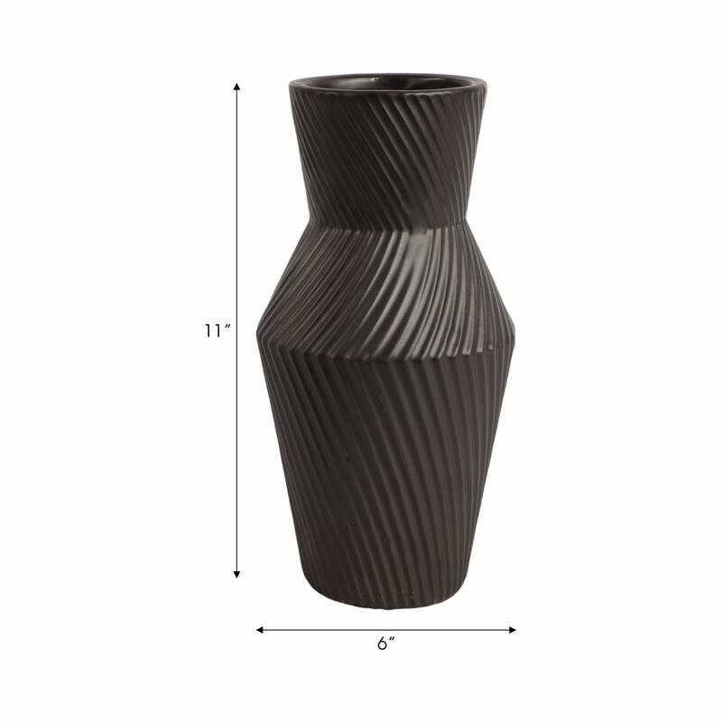 Sagebrook Home Modern Totem Stoneware Vase Unique Decor