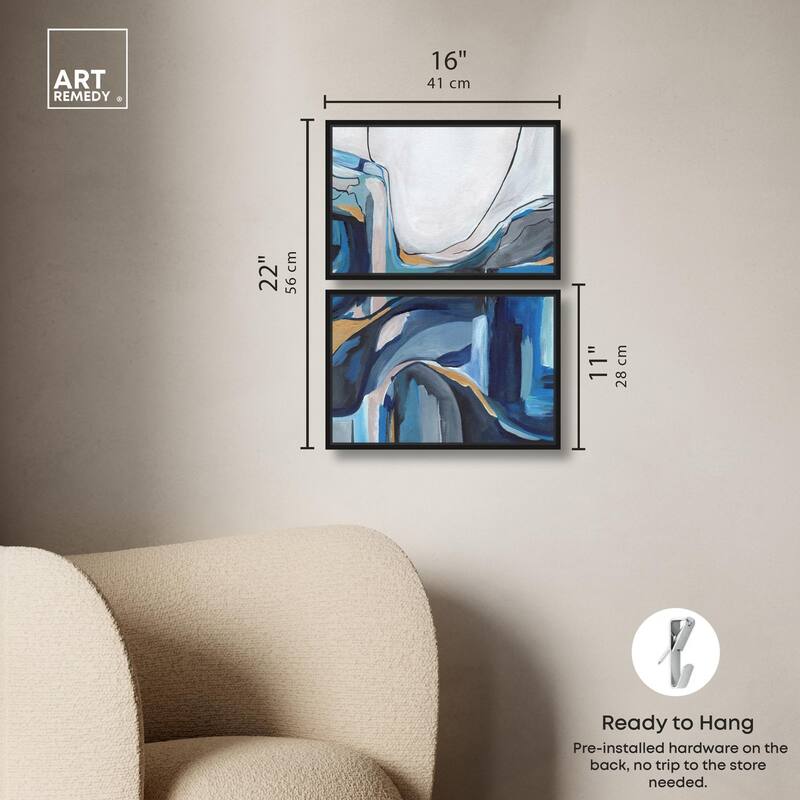 Mixture of Feelings Canvas Set of 2 by Art Remedy