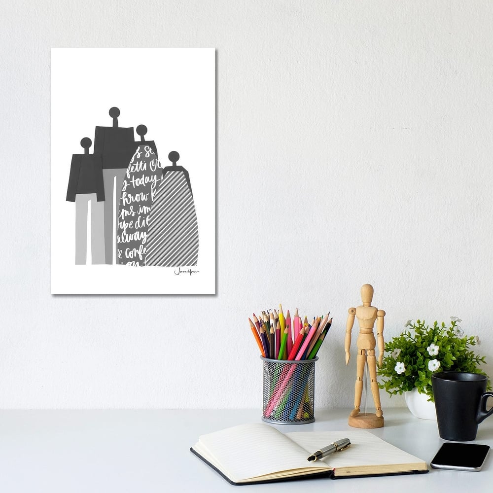 iCanvas "African Family Portrait In Black & White" by LouLouArtStudio Canvas Print