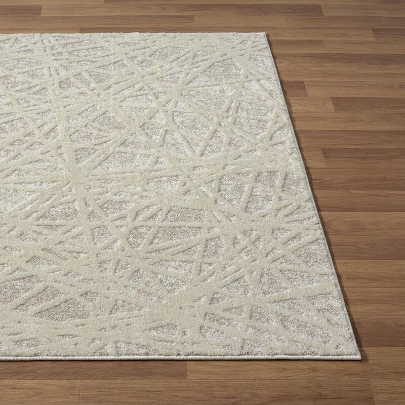 Luxe Weavers Geometric Abstract Lines Area Rug