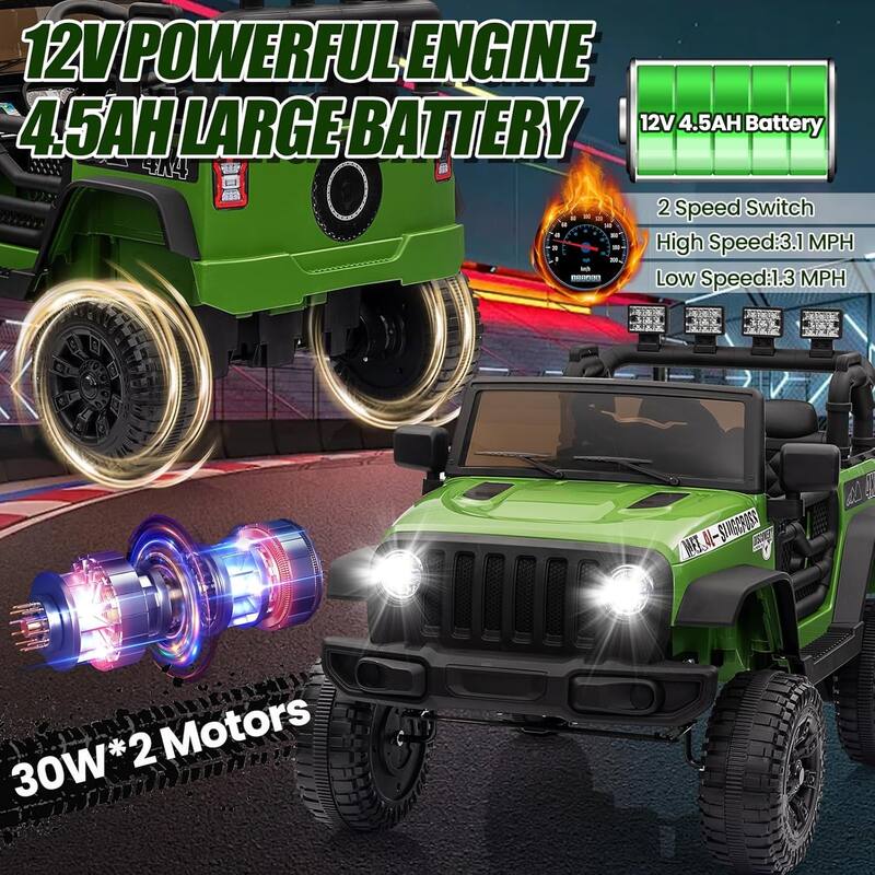 12V Ride On Truck Car, Electric Car for Kids with Remote Control