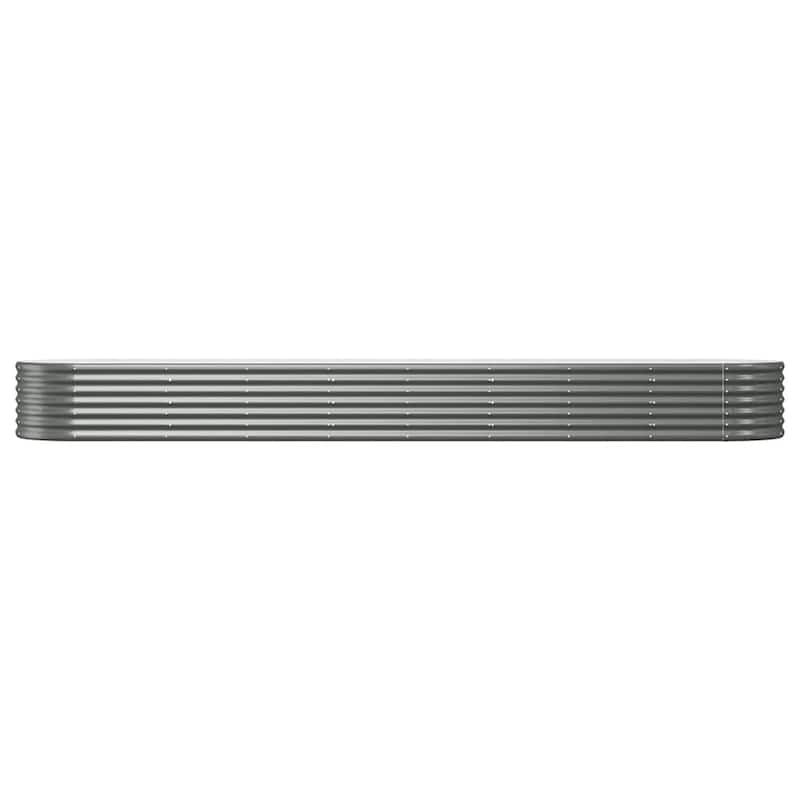 vidaXL Raised Garden Bed Raised Flower Bed Galvanized Steel Outdoor Planter