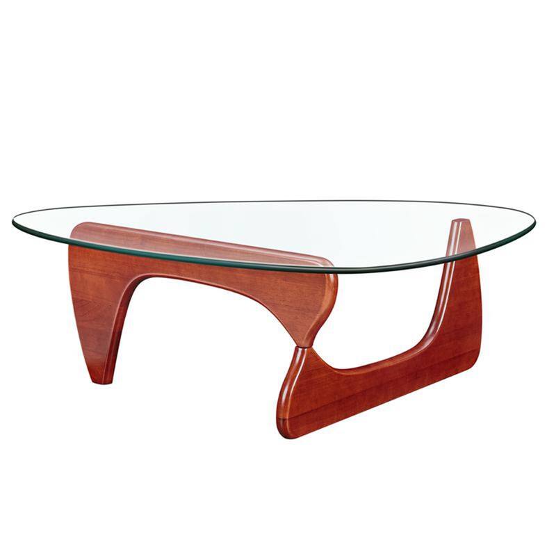 Modern Solid wood/Tempered glass coffee table
