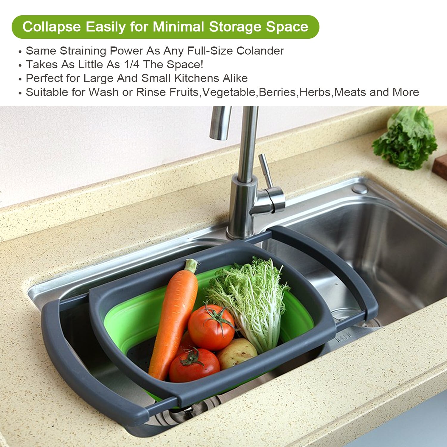 extendable sink colander