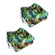 preview thumbnail 18 of 37, 16-inch Square Tufted Indoor/Outdoor Chair Cushions (Set of 4) - 16" Tucuman Ebony
