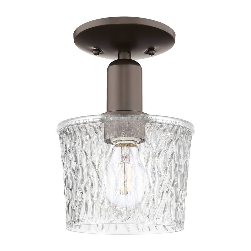 Innovations Lighting 716-1C-10-7 Niagara Semi-Flush Niagara 7" Wide - Oil Rubbed Bronze / Clear