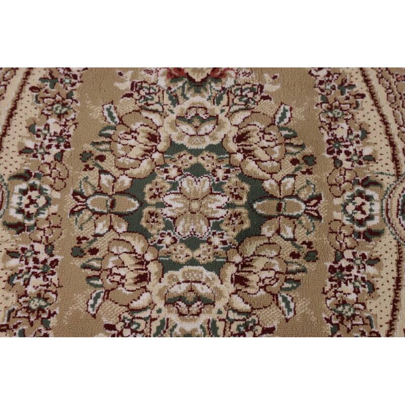 Victorian Style Kashan Turkish Rug Dining Room Machine-Made Carpet - 6'7" x 9'10"