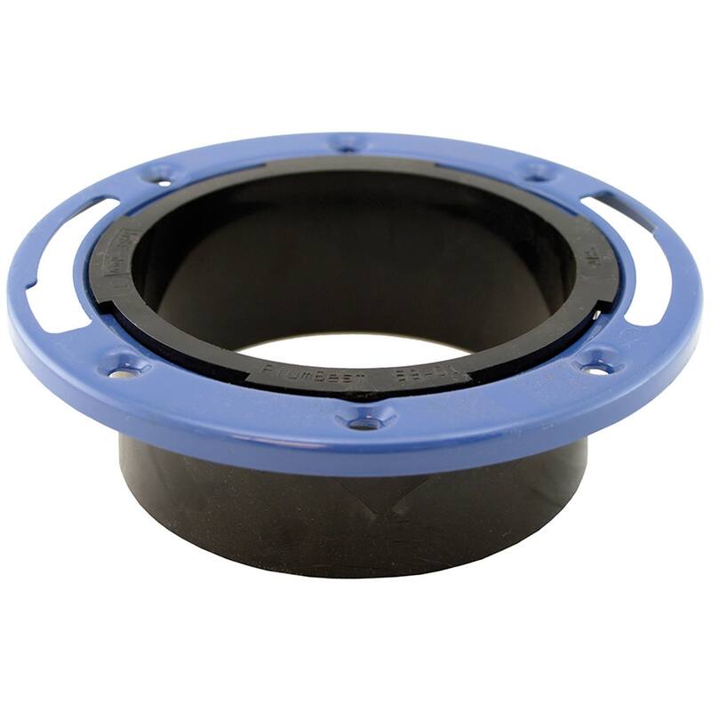 Jones Stephens C53401 4" ABS Closet Flange with Metal Rings - Natural