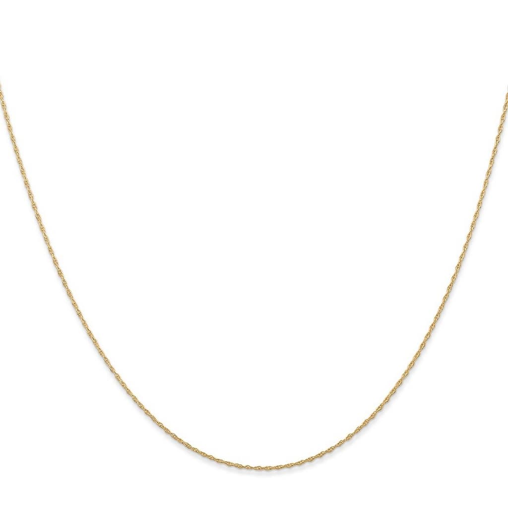 Curata 14k Yellow Gold Solid 0.5mm Carded Cable Rope Chain Necklace Options: 16 18 20 24