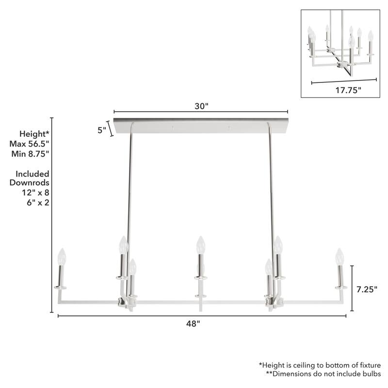 Hunter Bearden Chandelier - Entry, Dining Room, Kitchen Island - Transitional, Industrial, Contemporary, Candle