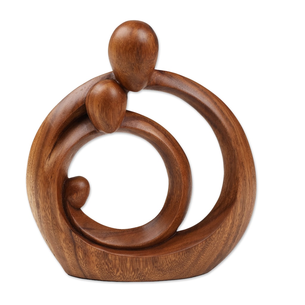 Novica Handmade Never-Ending Love Wood Sculpture