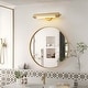 preview thumbnail 4 of 10, 18.5" Mid-Century Modern Brushed Brass Rotatble Cylinder LED Vanity/Picture Light with Milk White Round Tube Shade