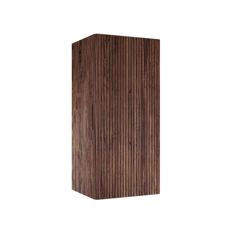 Kali 14" Wall-Mounted Floating Striped Bathroom Vanity Side Cabinet With A Door And A Shelf
