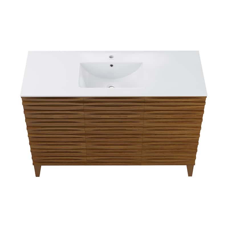 Cascade 48'' Bathroom Vanity In Walnut