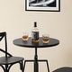preview thumbnail 26 of 60, Glitzhome Industrial Modern Adjustable Bar Table Rustic Steel 3-Piece Pub Sets