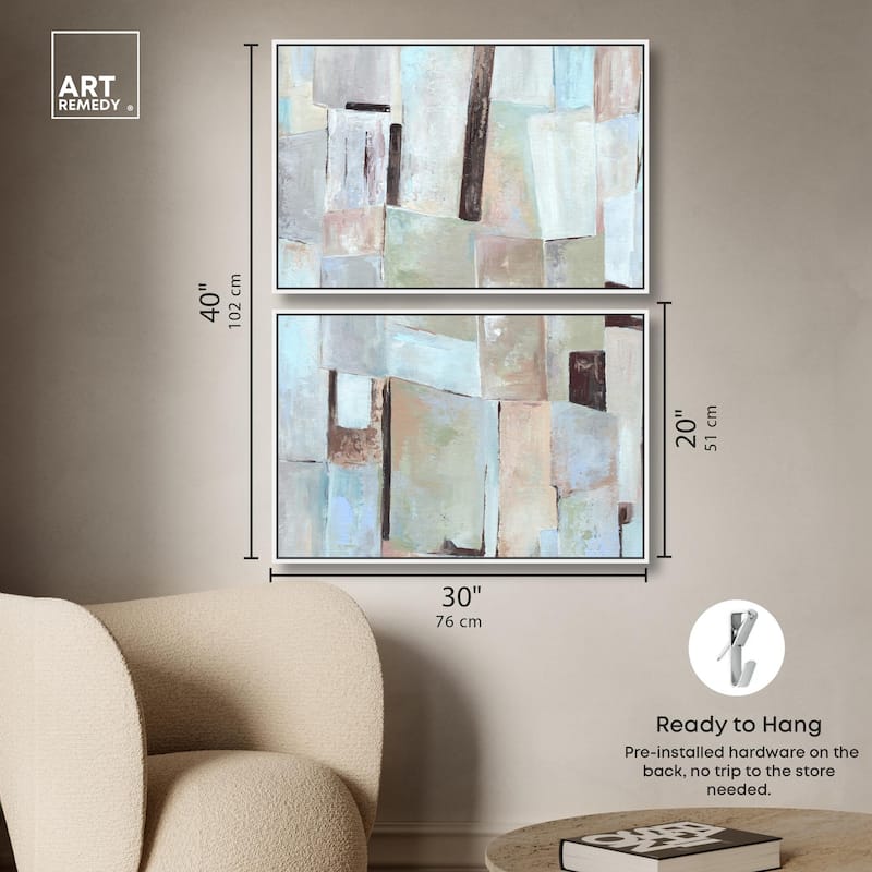 Crossed Lines Canvas Set of 2 by Art Remedy