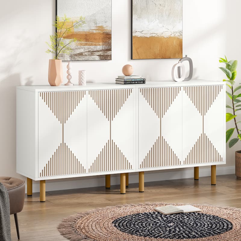 58 Inches Sideboard Buffet Cabinet with Doors Freestanding Storage Cabinet