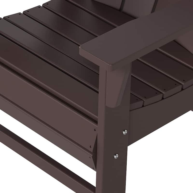 Laguna Hdpe All Weather Outdoor Patio Adirondack Dining Chair With Arms